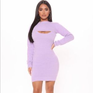 Sweater Mini dress 2 piece set
